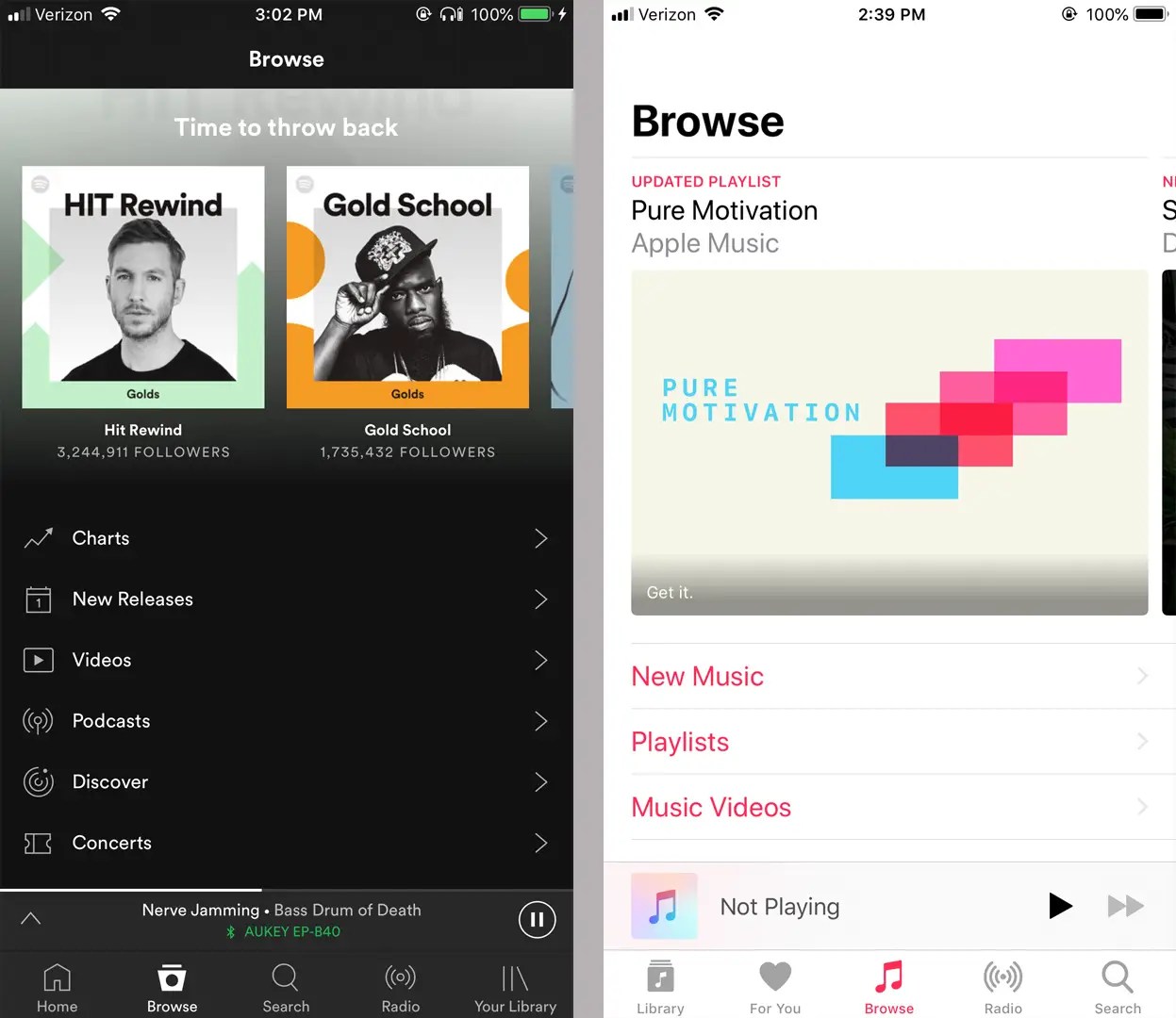 Spotify Versus Apple Music Subscriptions Service Comparison Business - City Photo Collection - HD Quality