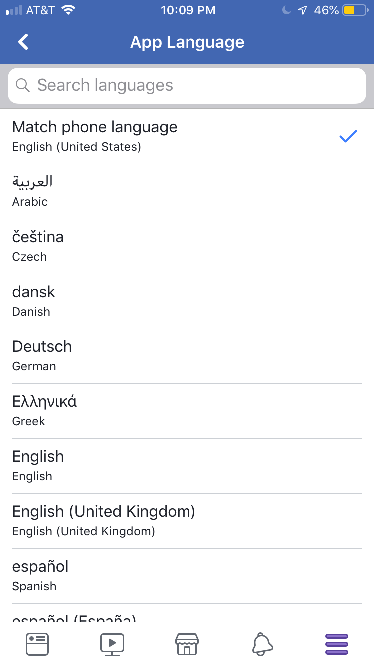 Create new account · sign up · log in · messenger · facebook lite · watch · places · games · marketplace . How To Change The Language On Your Facebook Account And News Feed