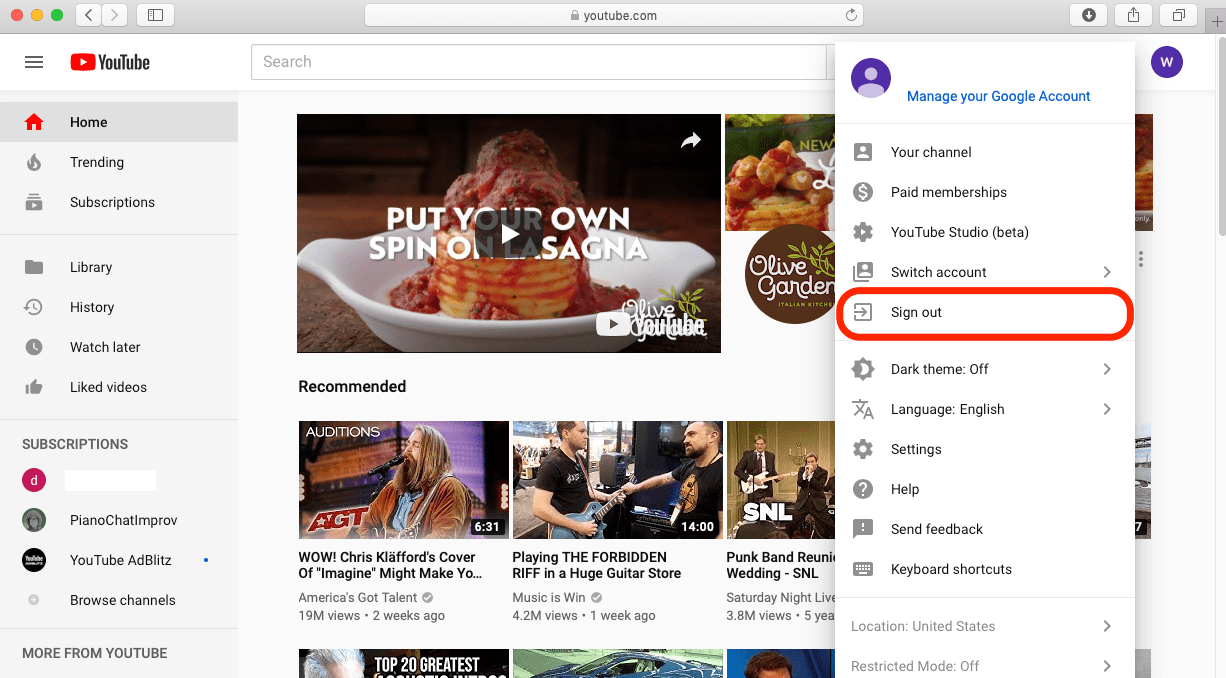 Click on 'membership' · 4. How To Sign Out Of Youtube On Desktop Or Mobile