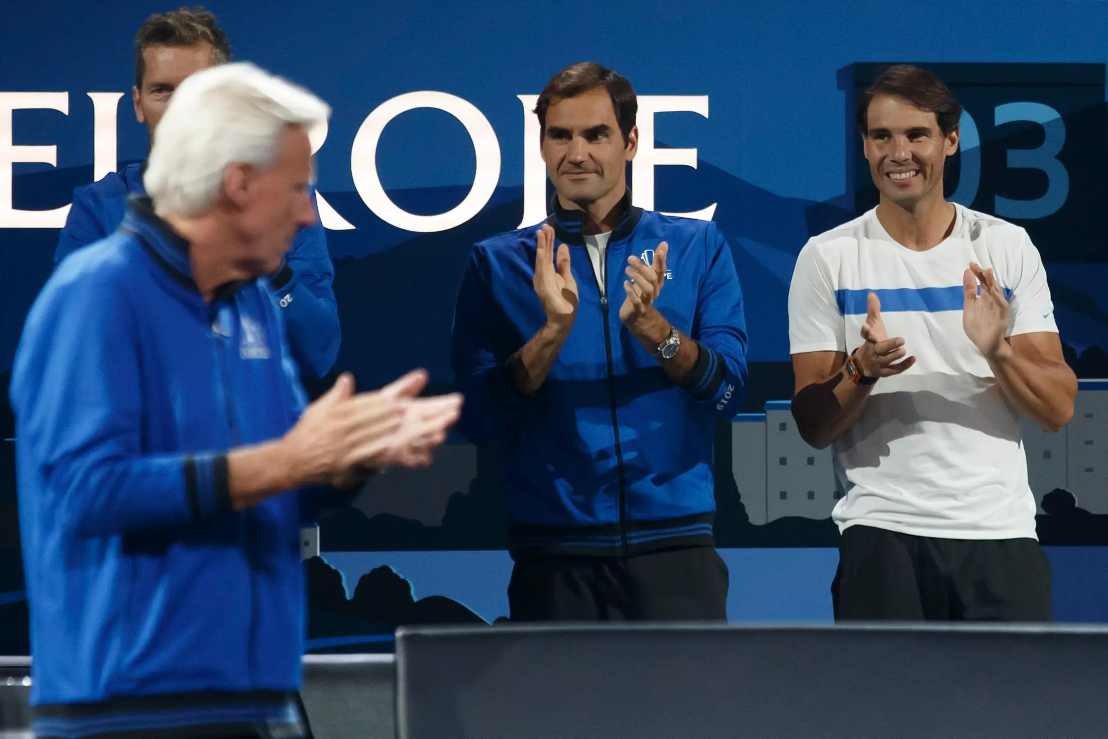 Federer Wins With A Little Help From Friends Nadal And Borg