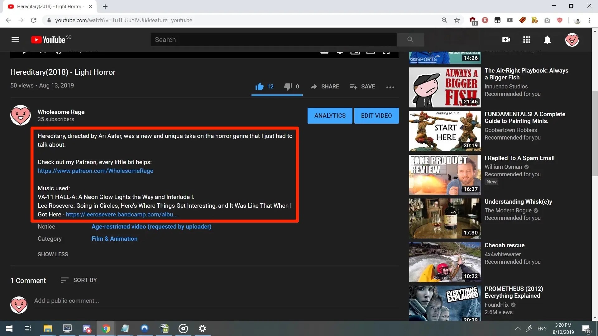 Download youtube videos with this greasemonkey script. How To Add A Link To Your Youtube Video Description