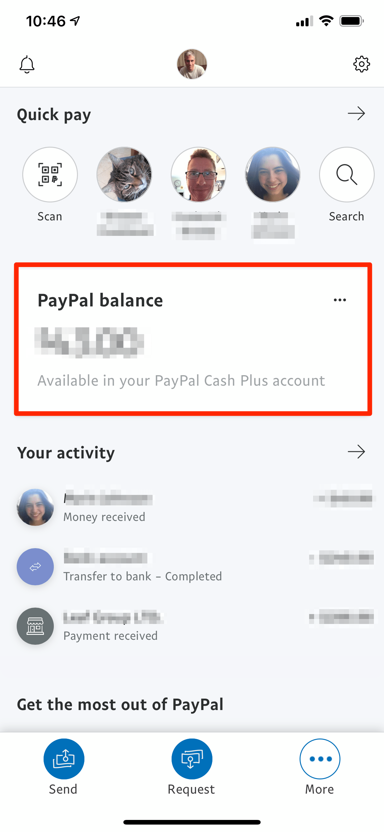Paypal account with money
