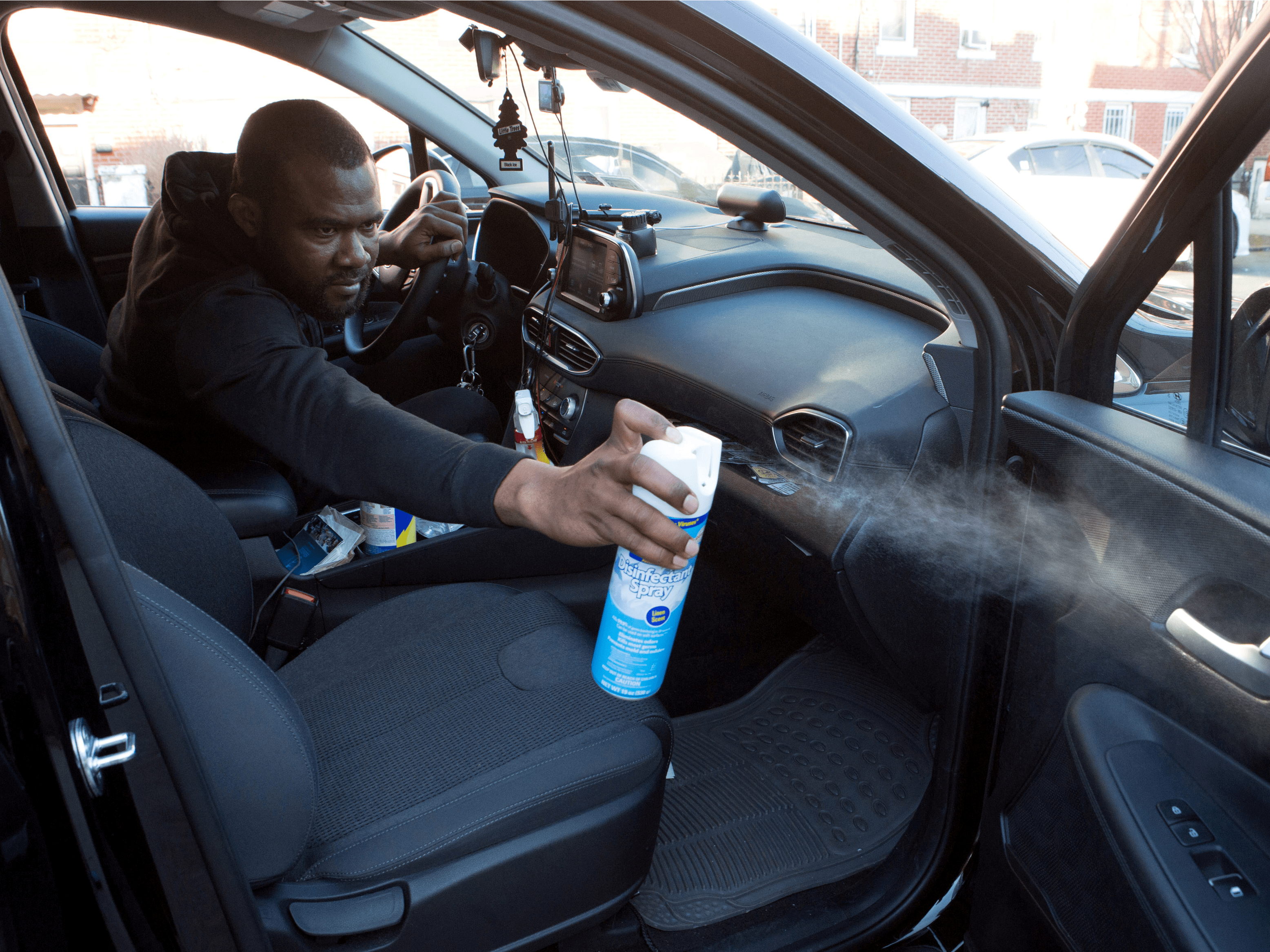 lyft to require driver rider face masks in june to fight coronavirus on lyft car seat new york