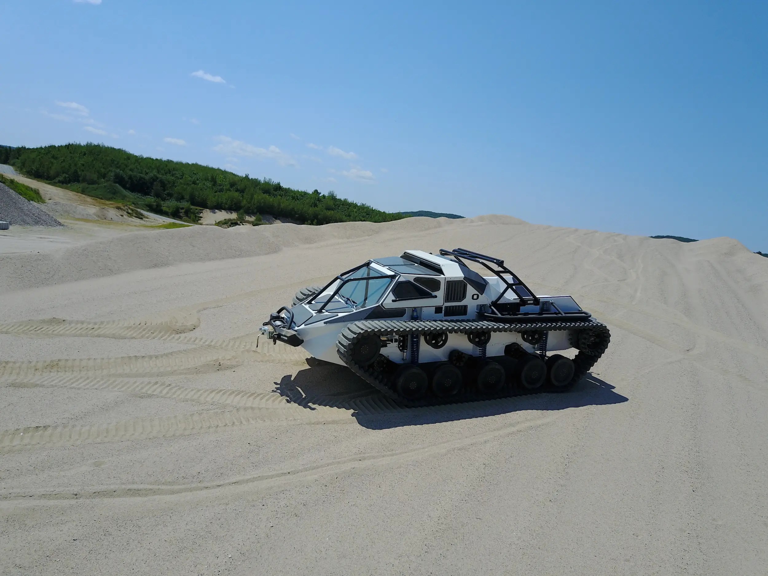 At the time of writing, the current bid sits at $425,000, with four days left until the auction ends and the reserve still not met. Kanye West drives this $500,000 high-performance tank around his