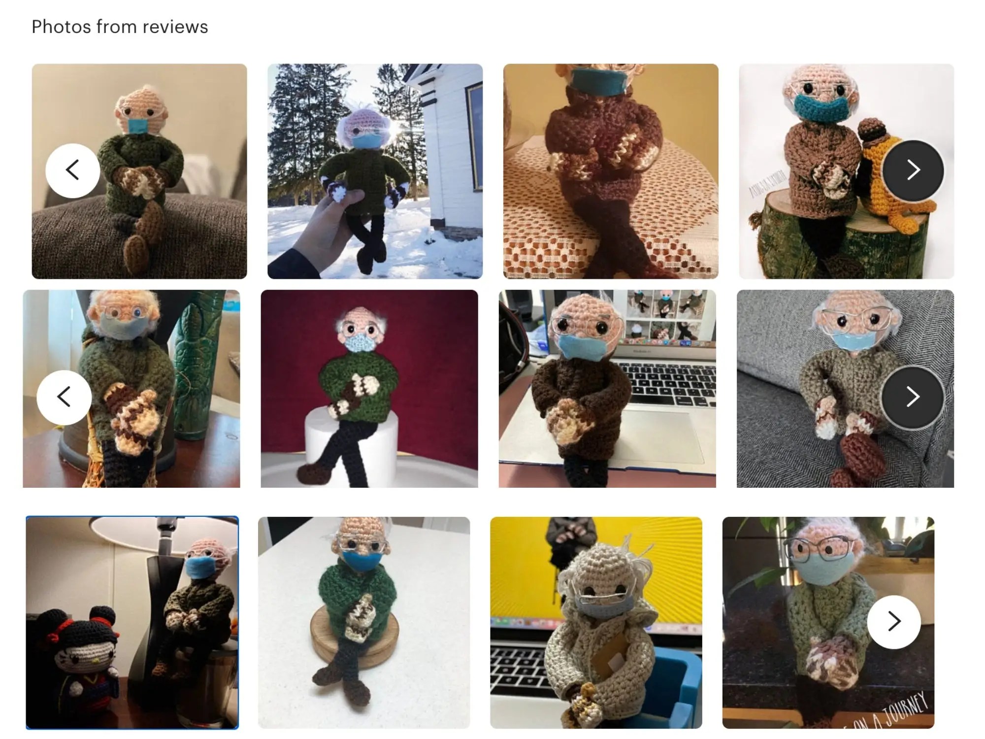 Find free crochet patterns by amy solovay including patterns for blankets, scarves, crocheted flowers, granny squares and more. Viral Bernie Sanders Crochet Doll On Ebay Proceeds Going To Charity