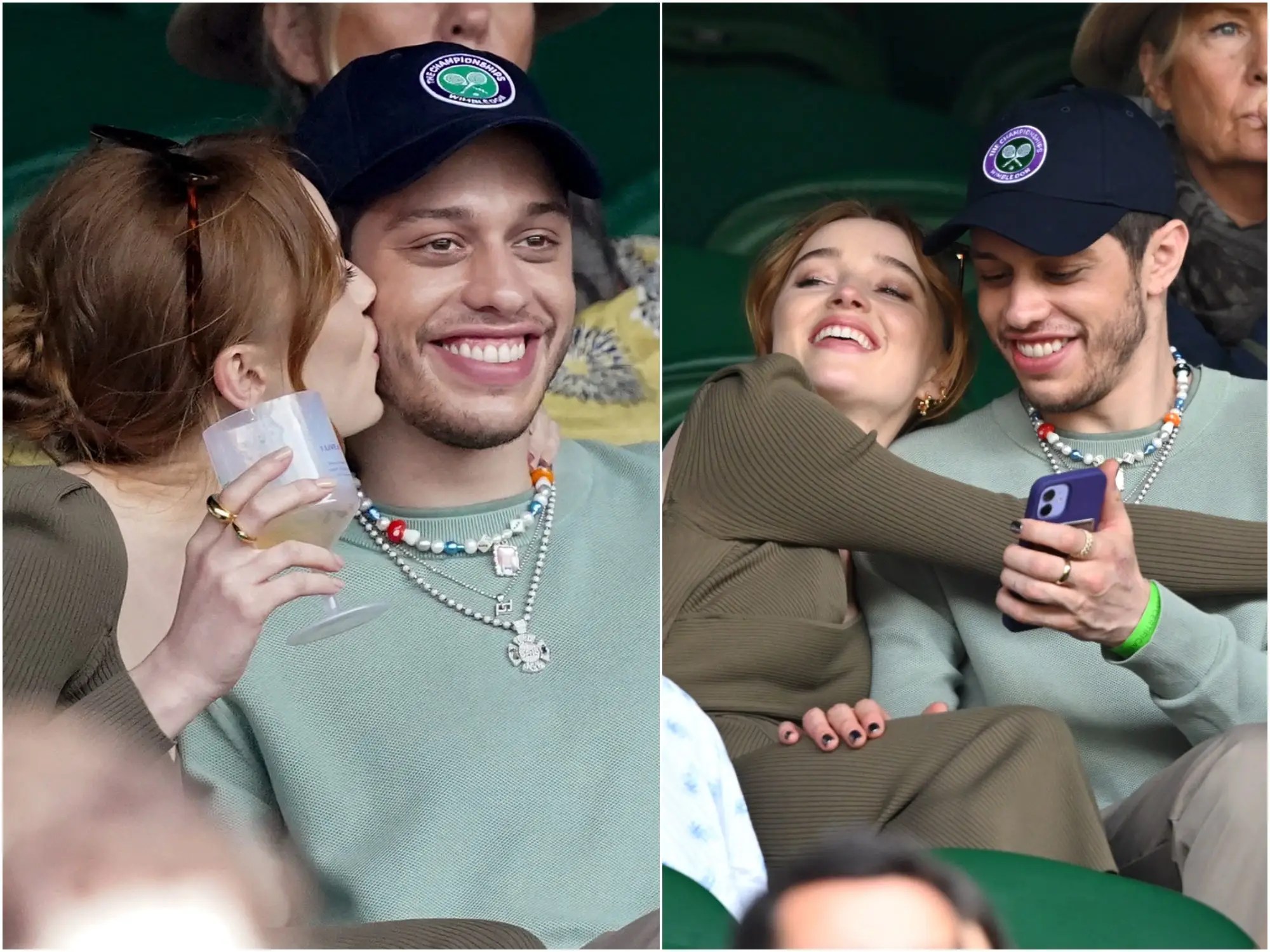 Phoebe dynevor and pete davidson made their first joint public appearance together and seemingly confirmed dating rumours. Photos Phoebe Dynevor Pete Davidson Show Pda At Wimbledon