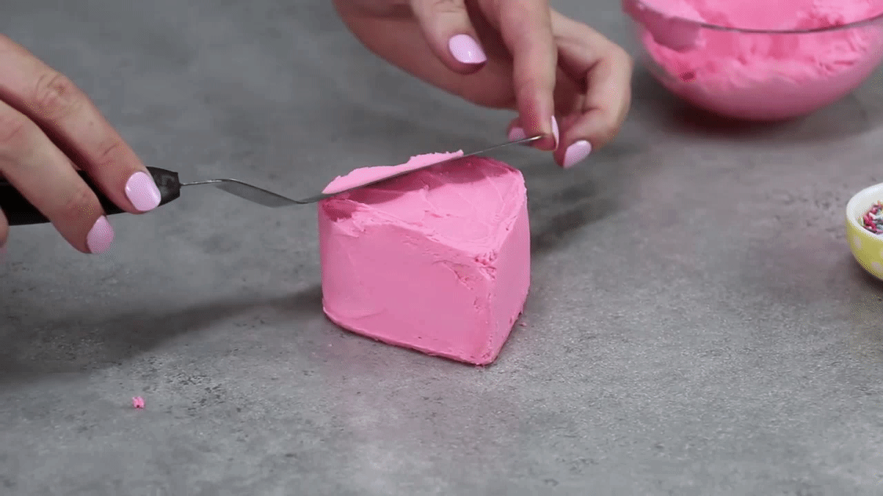 glaseado de pastel de corazón