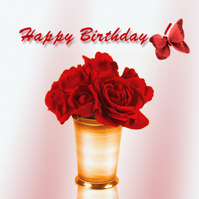 Happy birthday rose his or her name lovely cake images online for . Happy Birthday Red Roses :: Happy Birthday ...