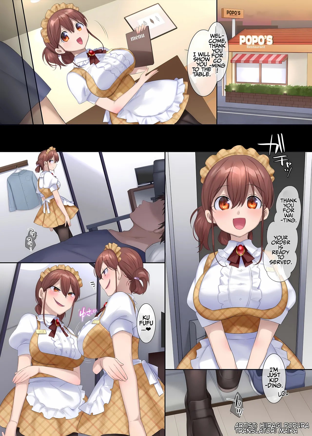 [Hiiragi Popura]Okiniri Waitress o Hyoui de Omochikaeri | Okiniri Waitress o Hyoui de Omochikaeri(TS sakuhin baraethi pakku! nyotai ka＆ hyouietc…＋α) [English] [Maika] Page 1