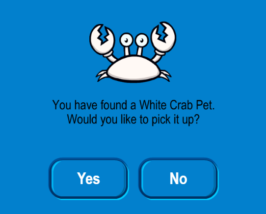 CPJourney 3rd Party Anniversary Trivia Bot Reward White Crab Pet