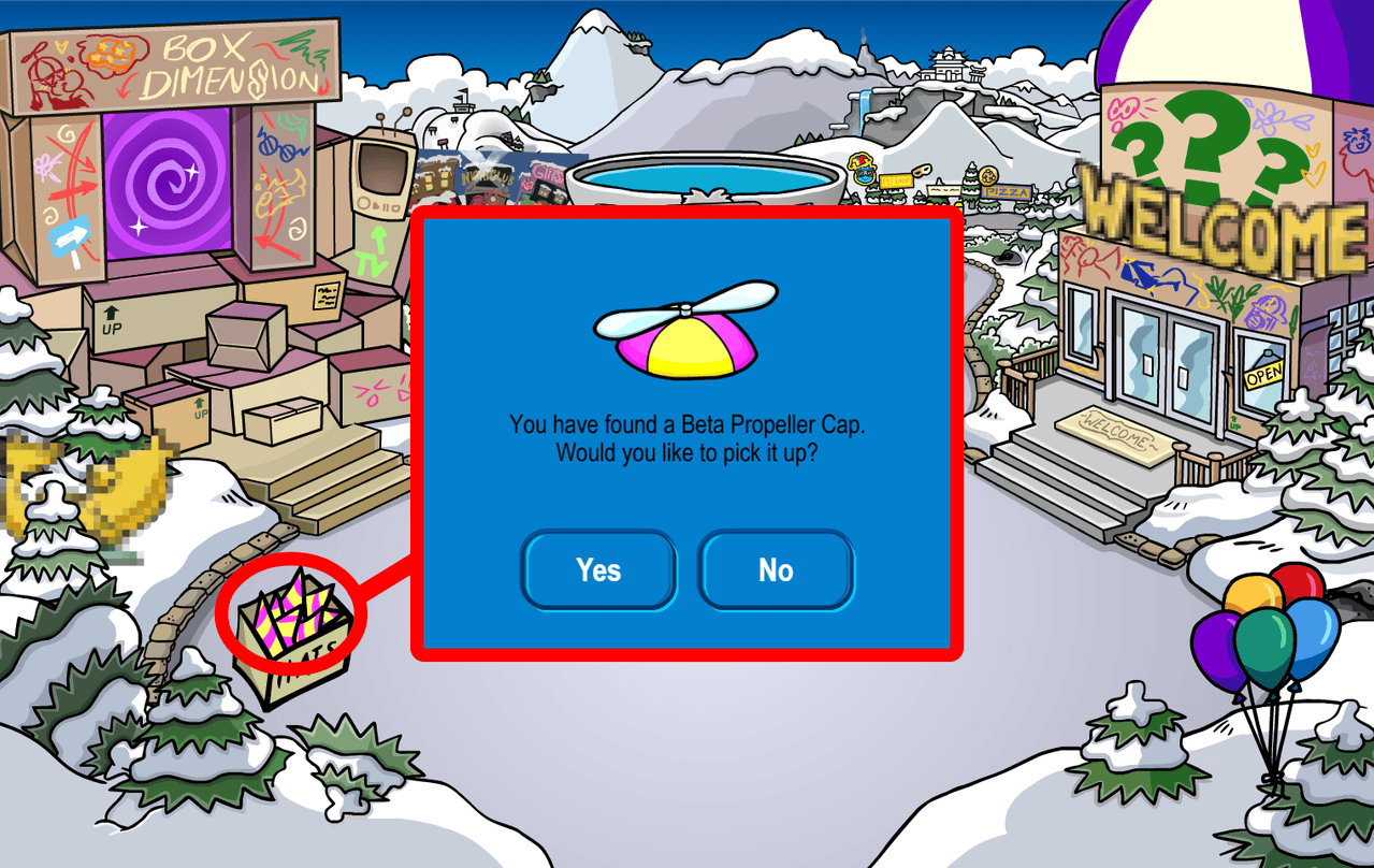 CPJourney April Fools 2026 Party Free Item- Beta Propeller Cap Location