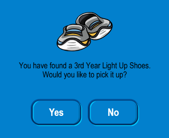 CPJourney 3rd Party Anniversary Trivia Bot Reward 3rd Year Light Up Shoes