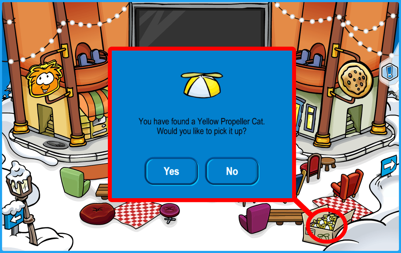 CPLegacy April Fools Party Free item - Yellow Propeller Cat