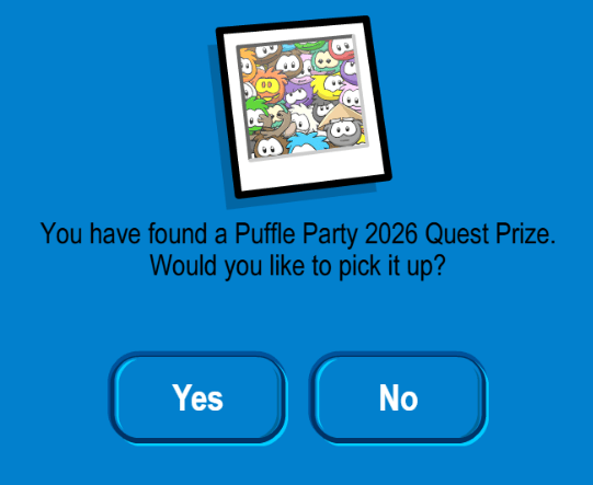 CPJourney Puffle Party 2026 Guide - Army of Club Penguin - Quest Reward