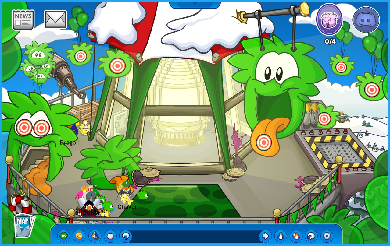NewCP Puffle Party Guide - Green Puffle Room Location