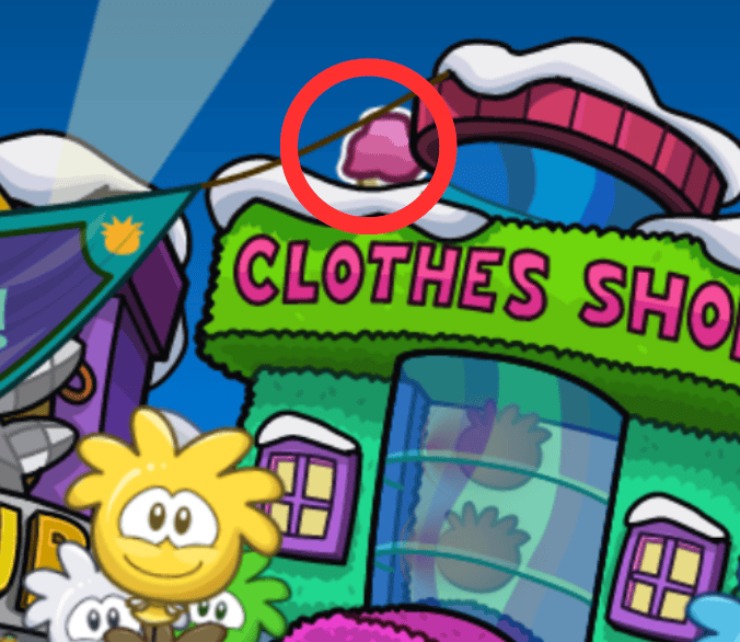 NewCP Puffle Party Guide - Puffle with Cupcakes Location 2