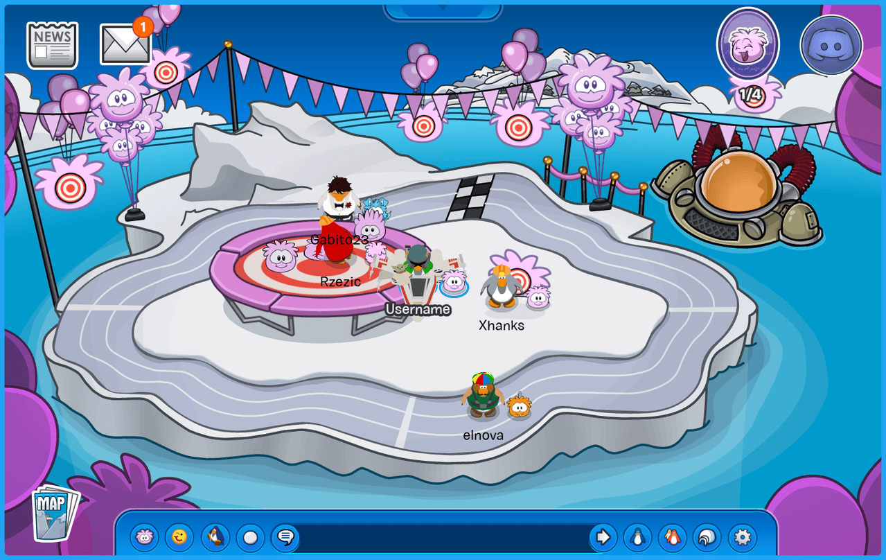 NewCP Puffle Party Guide - Pink Puffle Room Location