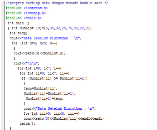 Contoh pengurutan data yang dilakukan dengan metode bubble sort sebagai berikut . Makalah Algoritma Tentang Sorting Selain Bubble Sort
