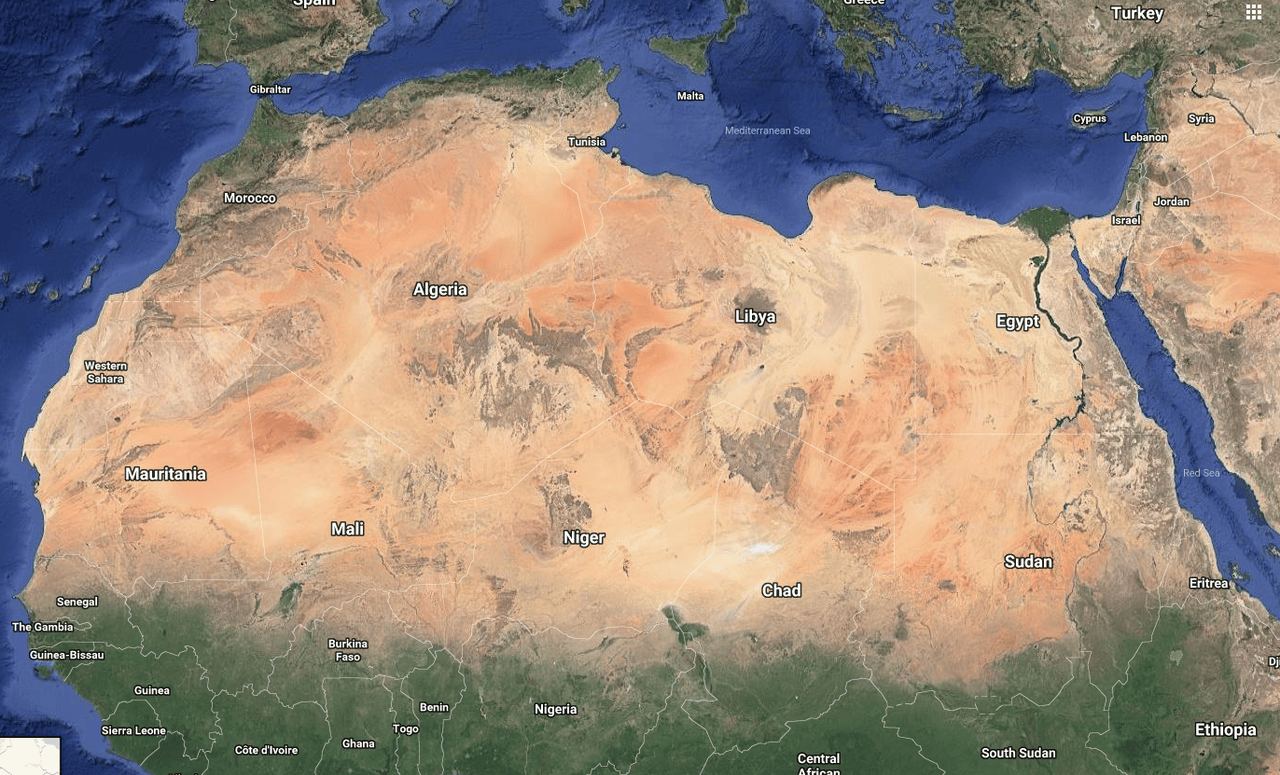 Map Of Desert Africa Desert 