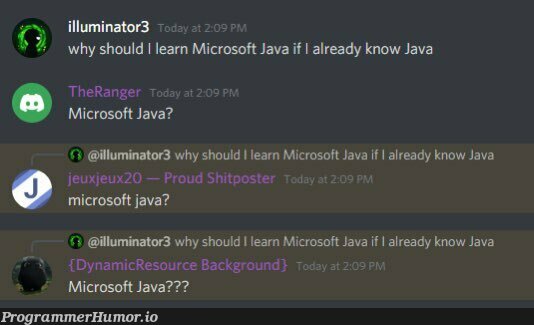 C Is Microsoft Java Programmerhumor Io - 8K Gradient Pictures for Desktop
