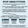STOP USING PYTHON 😡😡😡 · ProgrammerHumor.io