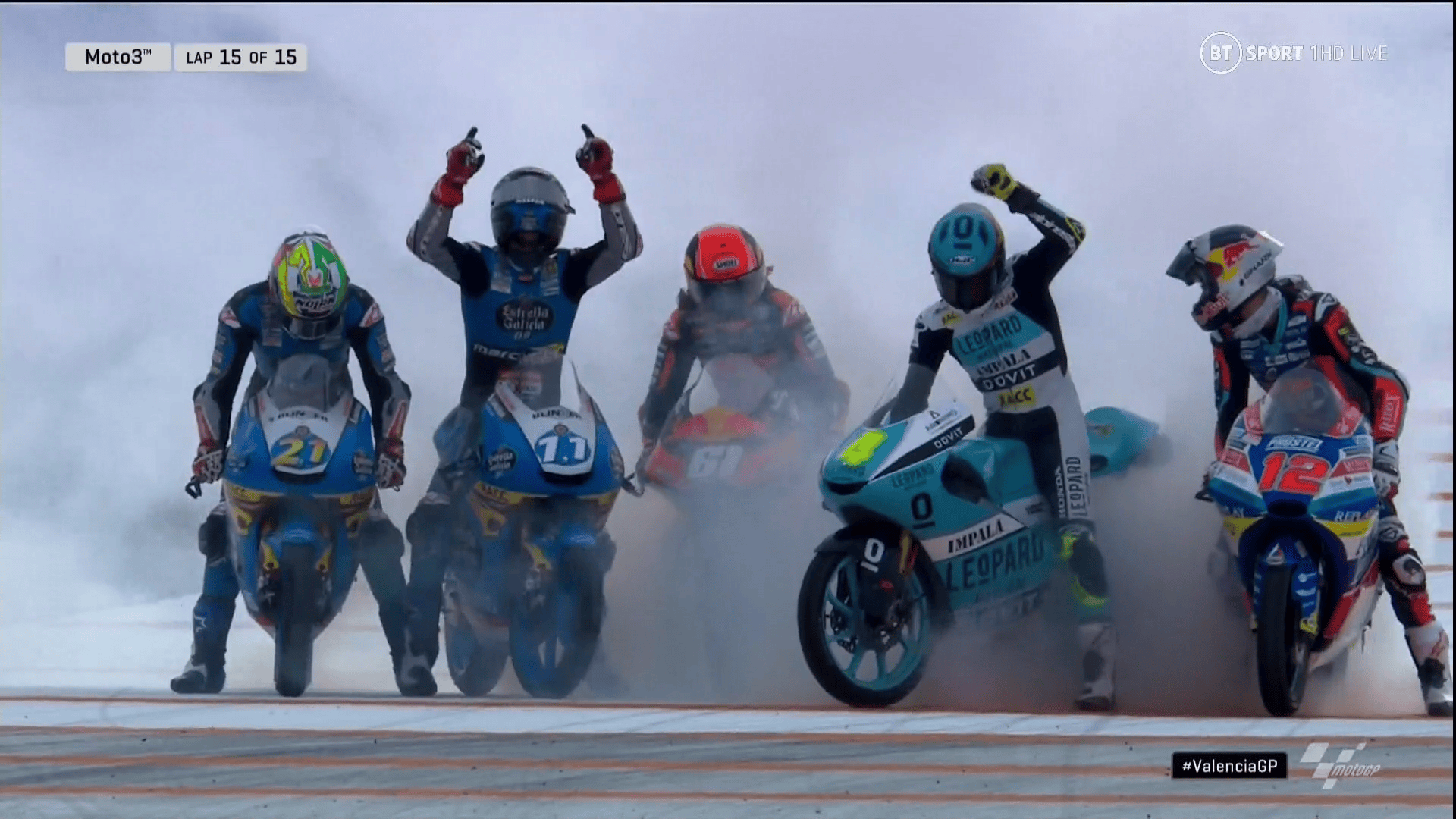 Moto3 Post Race Celebration At Valencia Motogp