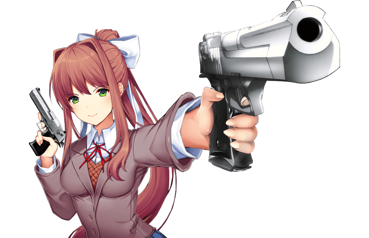 And wanted to draw fanart then i remembered hey i don't draw yuri a lot so i chose to draw yuri in a sweater since i love sweaters :gun:. Doki Doki Gun Club Ddlc