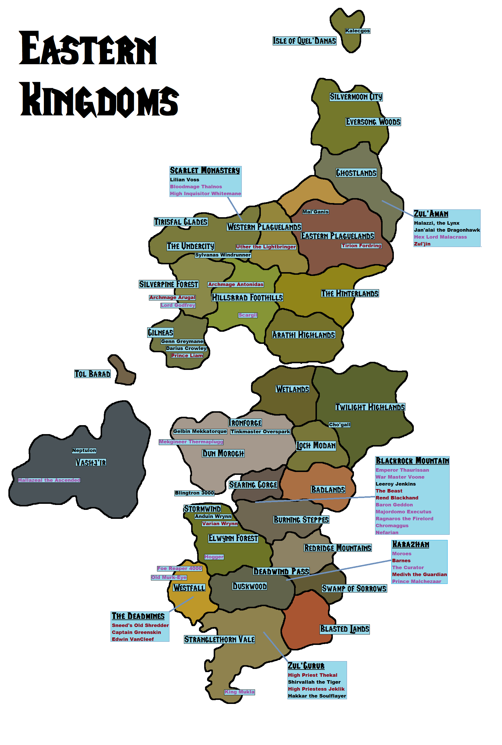 Eastern Kingdoms Map.
