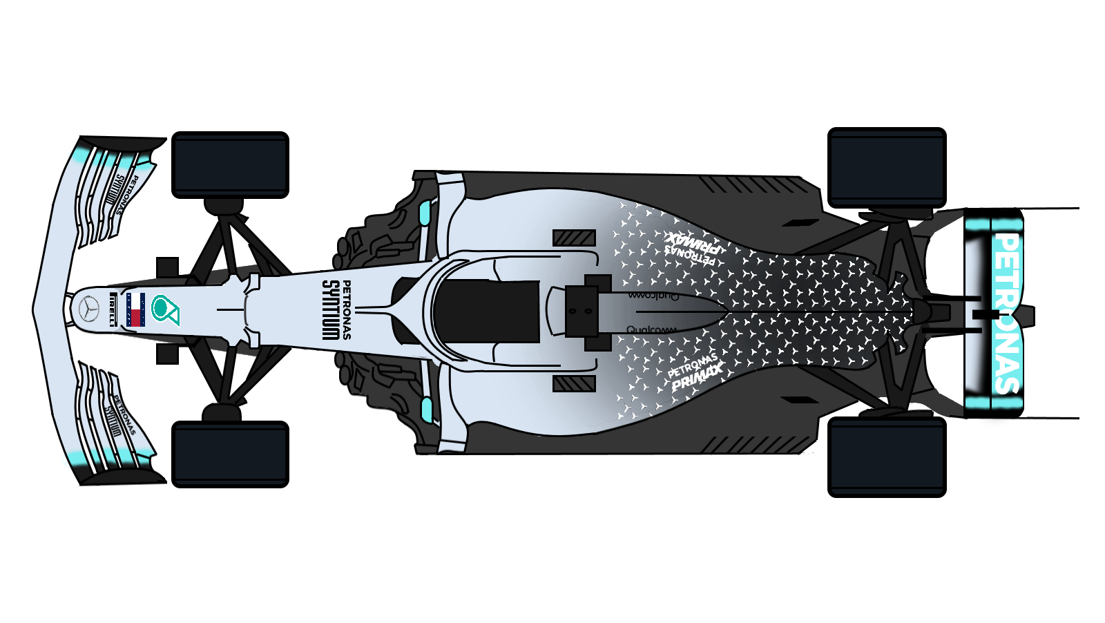 My Drawing Of Mercedes F1 W10 Eq Power I Recently Finished