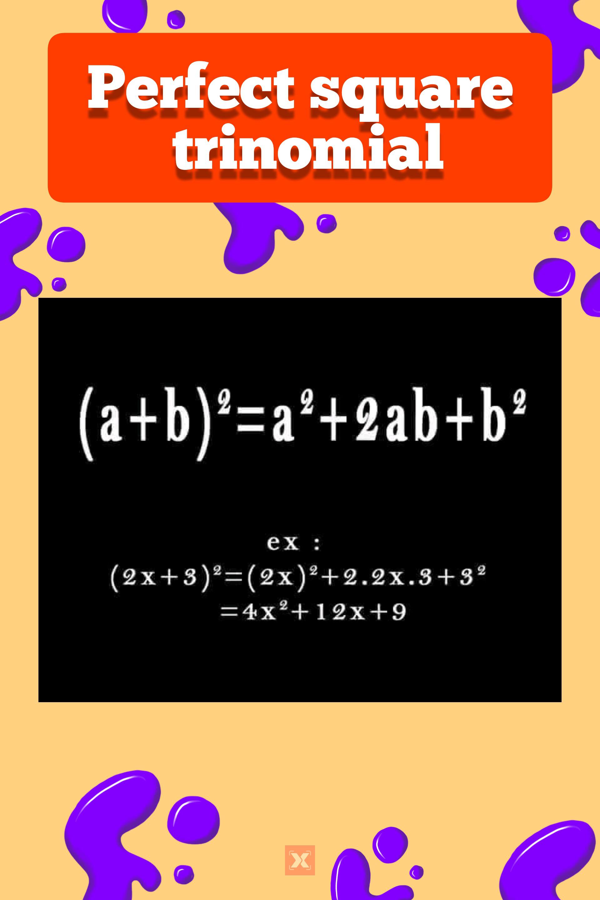 An expression obtained from the square of binomial equation is a perfect square trinomial. Don T Remember The Perfect Square Trinomial Formula Here S The Reminder R Algebra