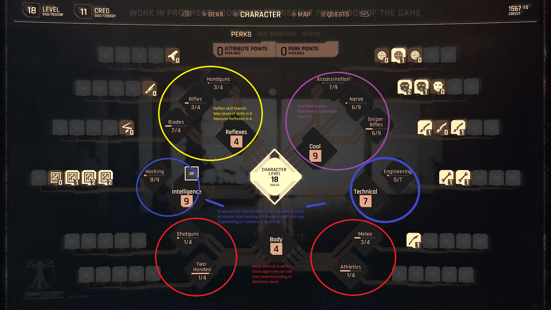 Cyberpunk 2077 Skills Attributes Perks And Points Guide Polygon You can max out 3 stats to 20.