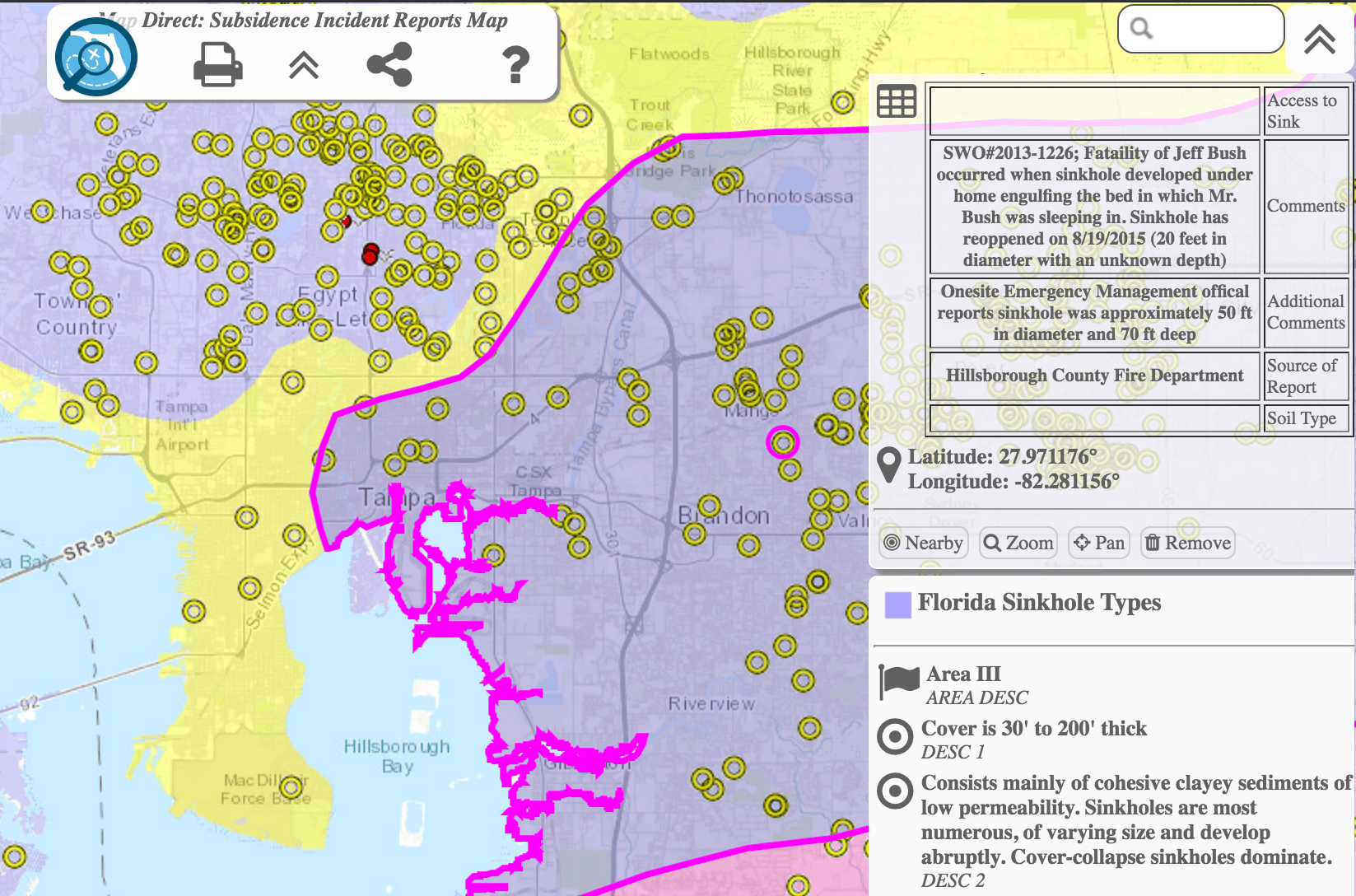 New Map Shows Where Sinkholes Could Occur Florida Sinkhole Map By 
