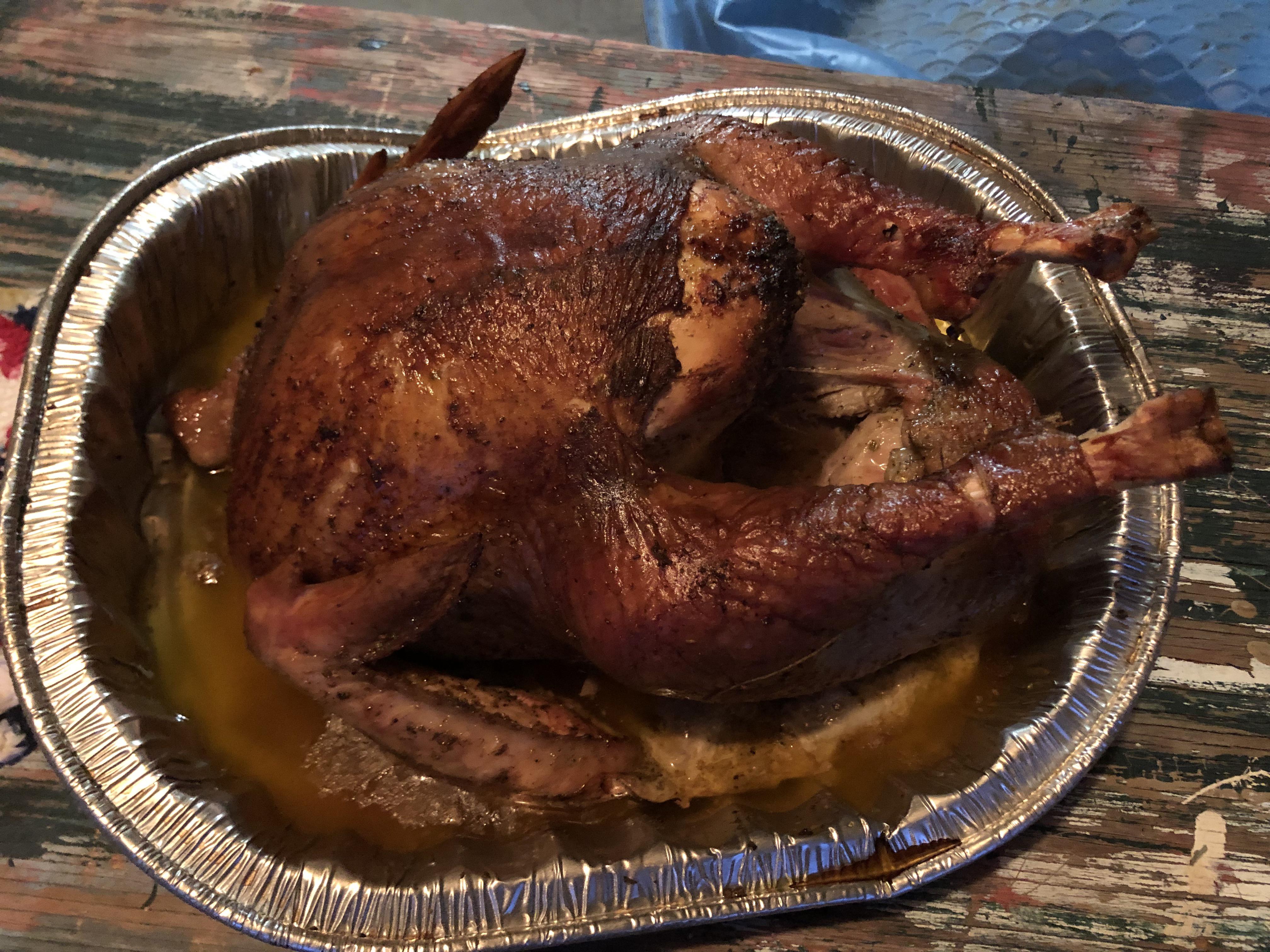 first turkey on the traeger and a pie rpelletgrills on traeger turkey recipe reddit