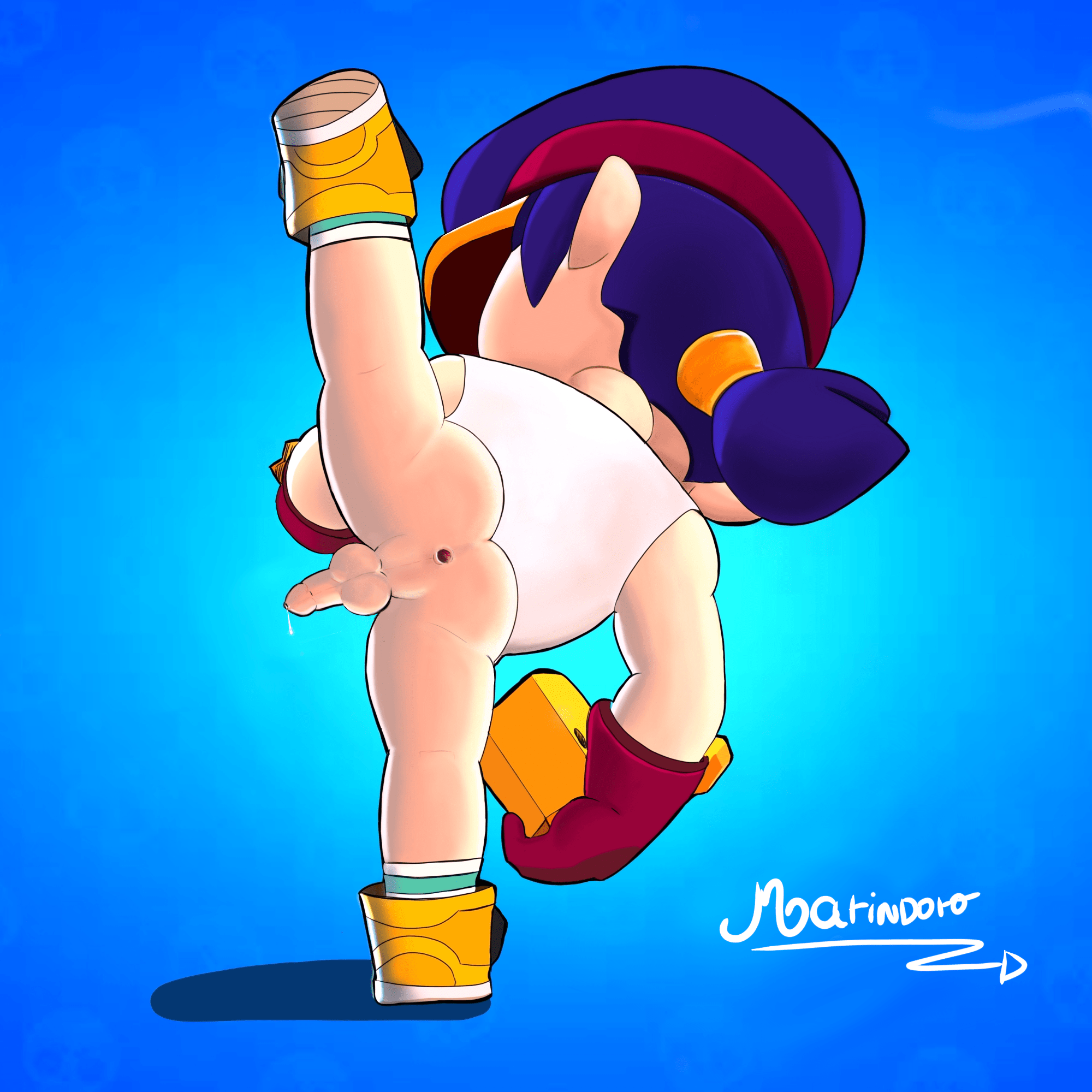 Fang in a provocative pose - bold artwork for mature viewers