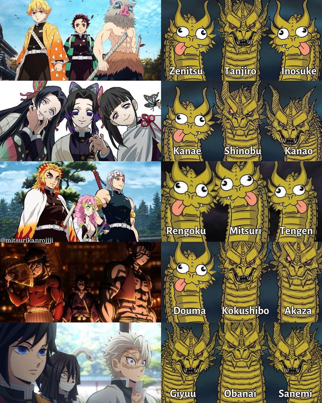 Qual é o seu trio favorito : rKimetsuNoYaiba