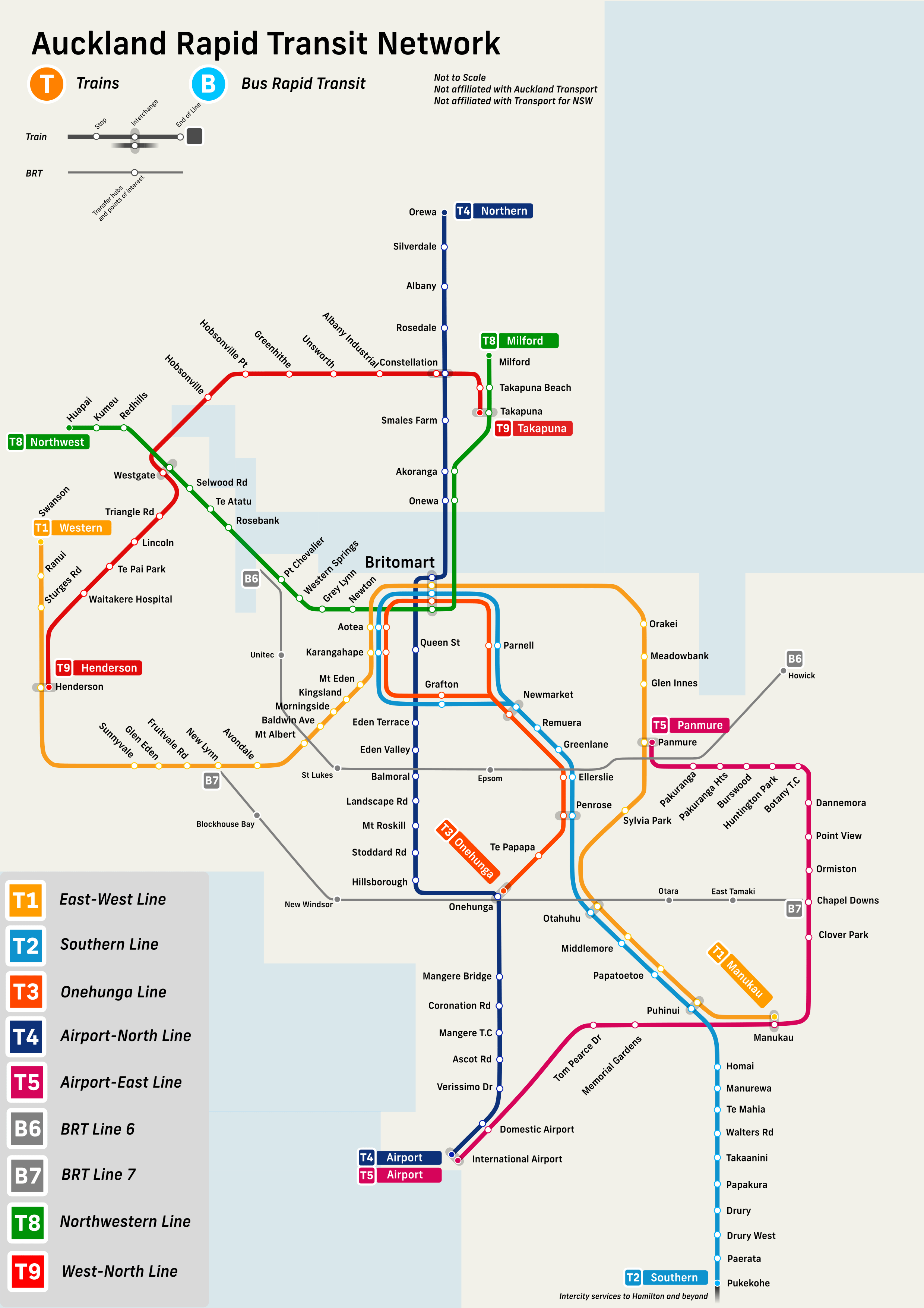 A Map Of The Future Of Auckland S Transport System R 