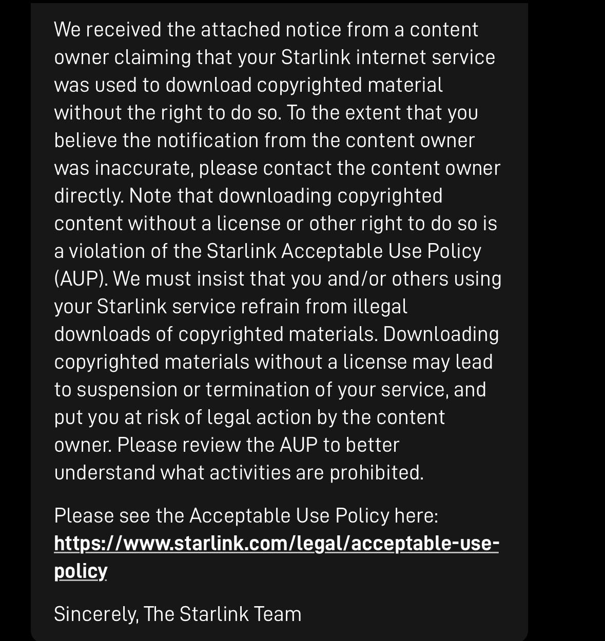 🏴‍☠️ warning to (private relay users) : rStarlink