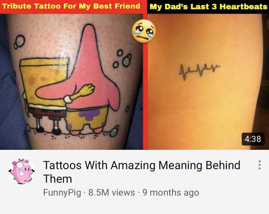 The Entire Video Is Just A Bunch Of Tattoos Accompanied By Sad Piano Music Without Any Actual Talking Commentary Lossofalovedone