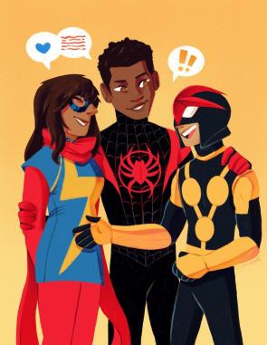 Kamala, Miles, & Sam by Doridraws