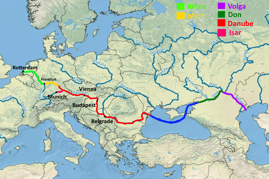 Don River Map Europe 
