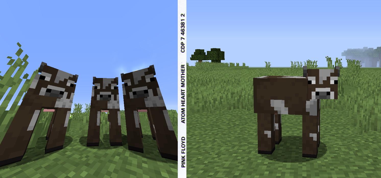 I Made The Atom Heart Mother Cover In Minecraft Pinkfloyd