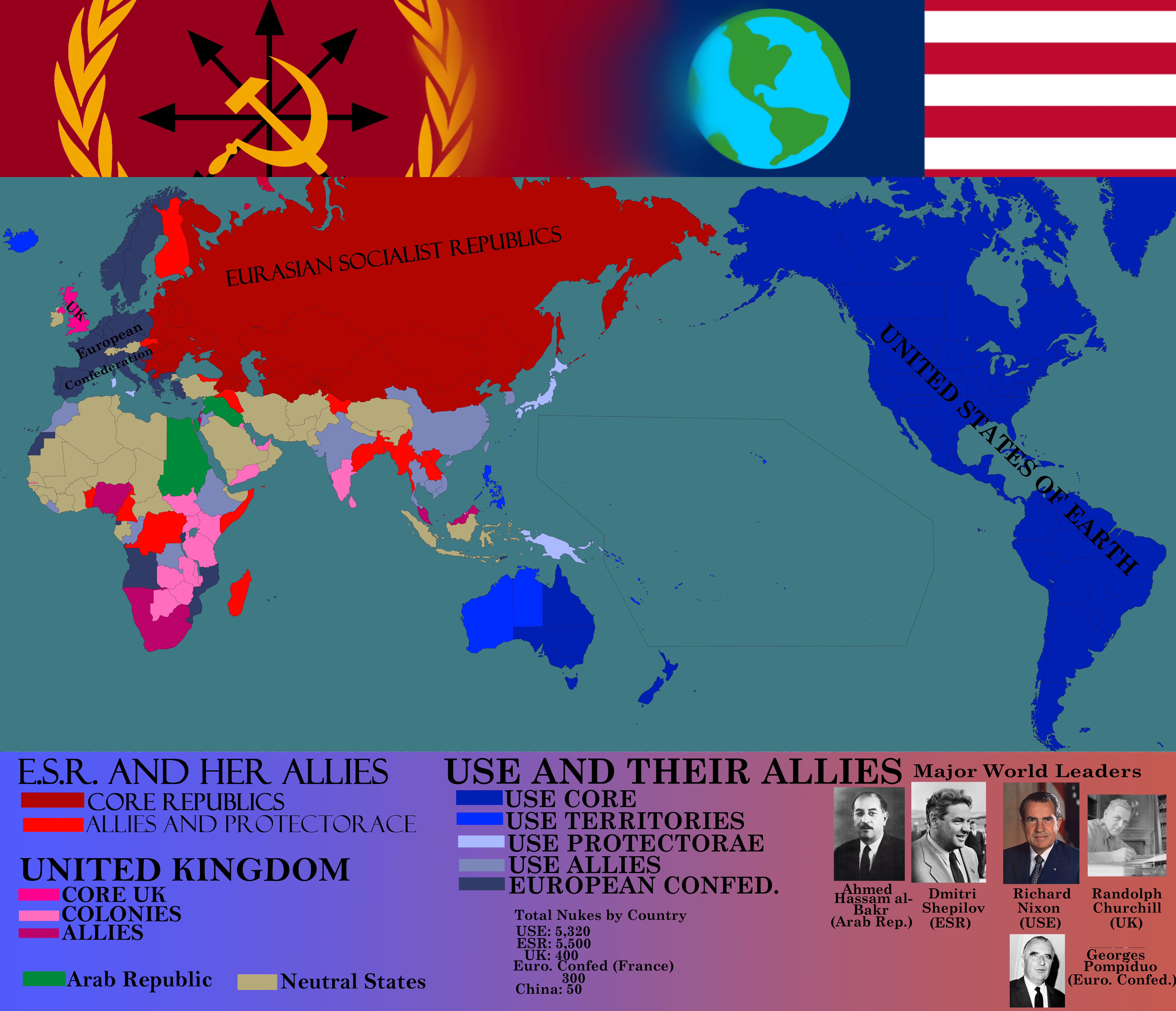Cold War 1962 (Part of my USE Lore) : rimaginarymaps