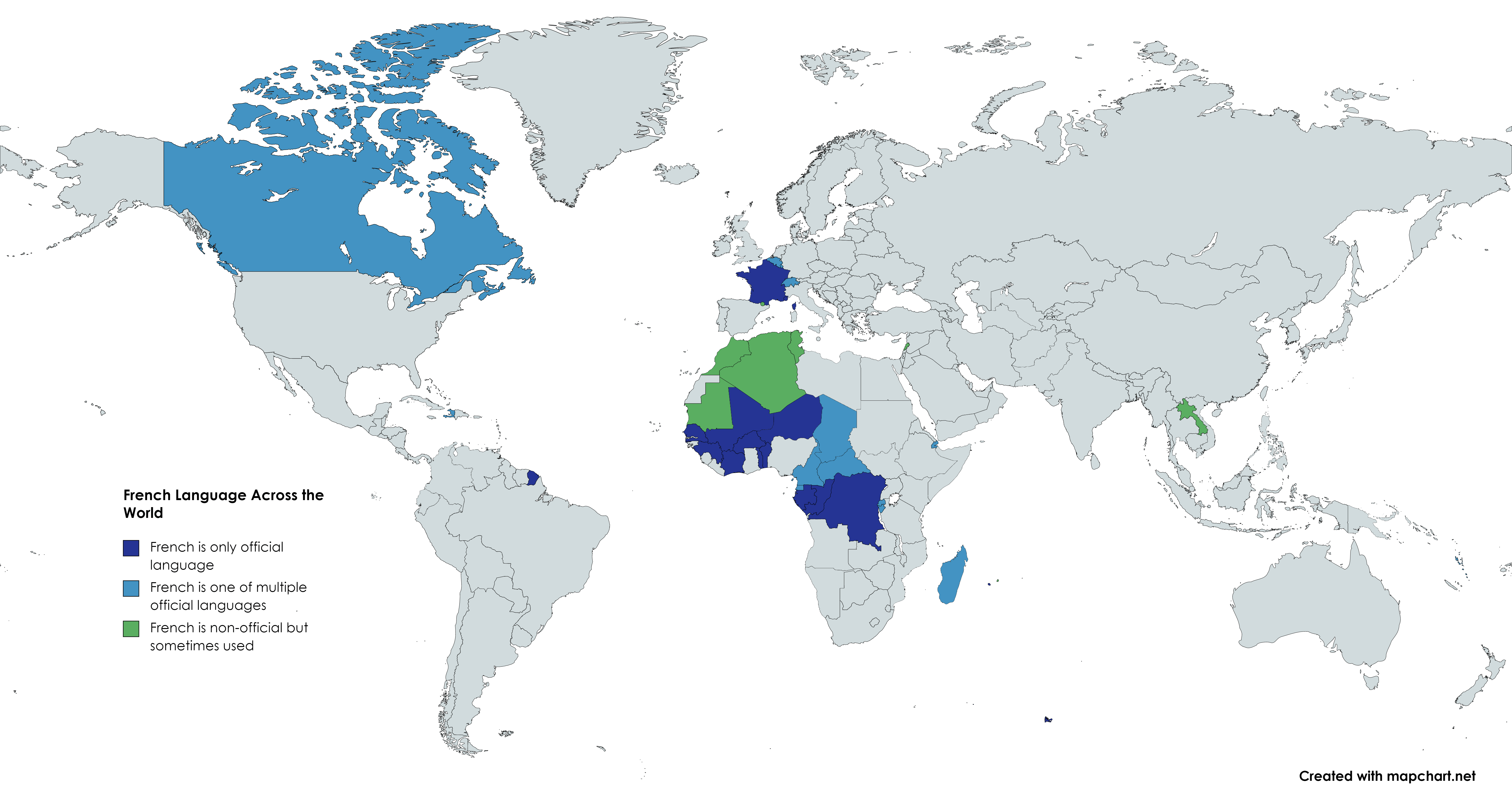 French Language Map 