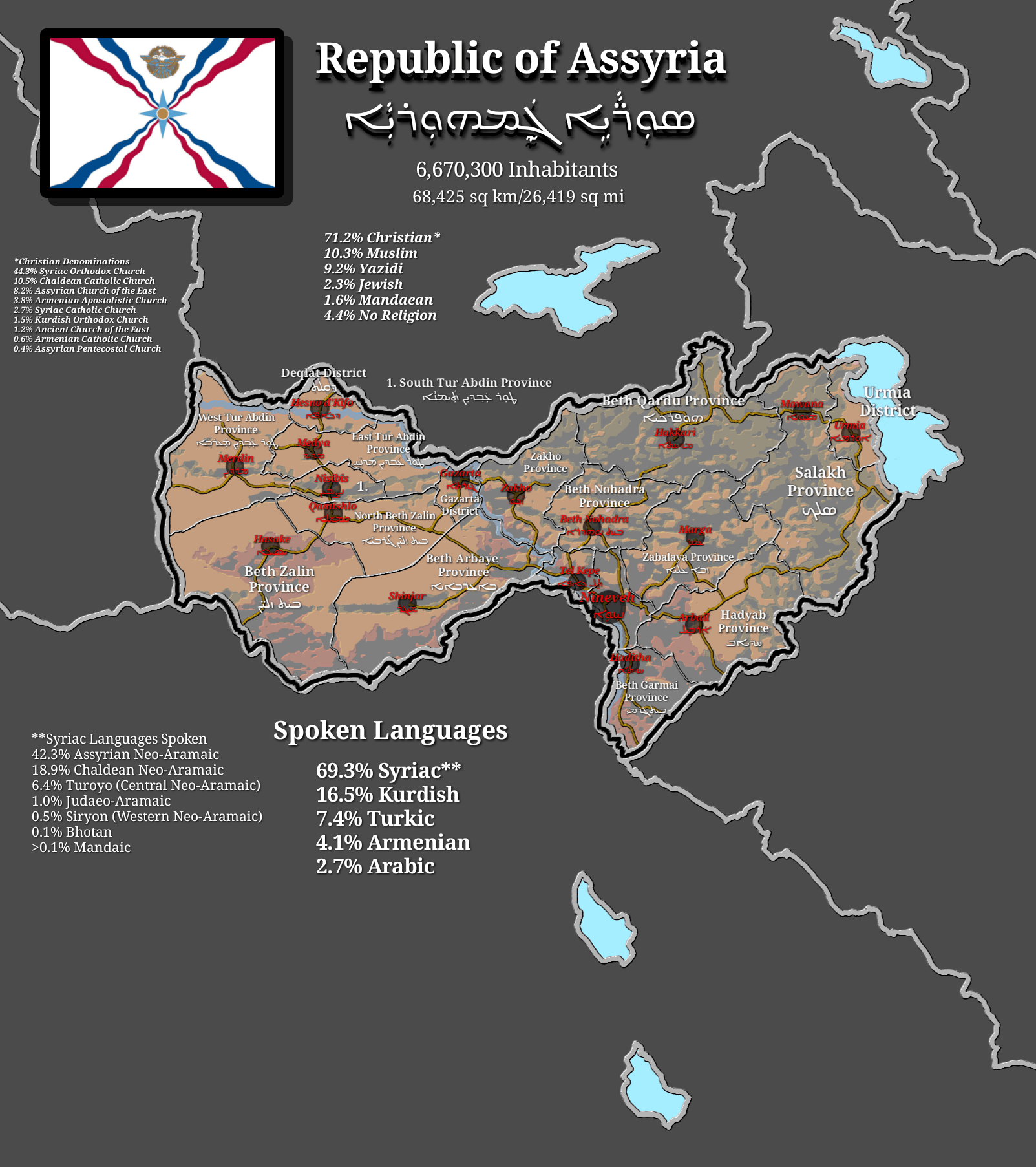 Modern Day Assyria Map 