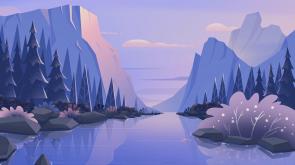 [3840 x 2160] A calm evening hidden between the mountains