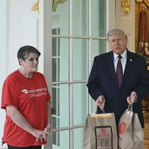 Here a grandmother is forced to do a gig job with no job security because she can’t afford to retire? What are we celebrating here?