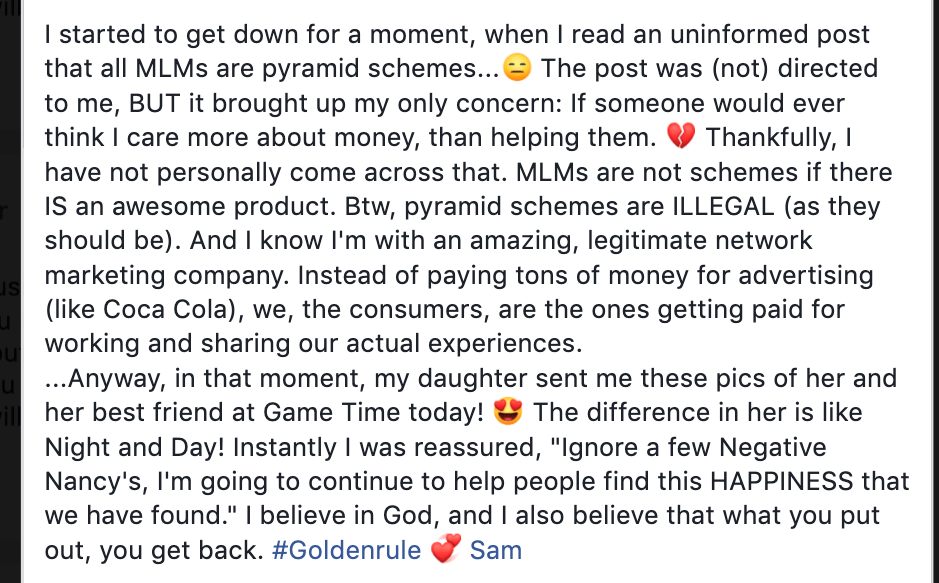 Mlms are are schemes though....