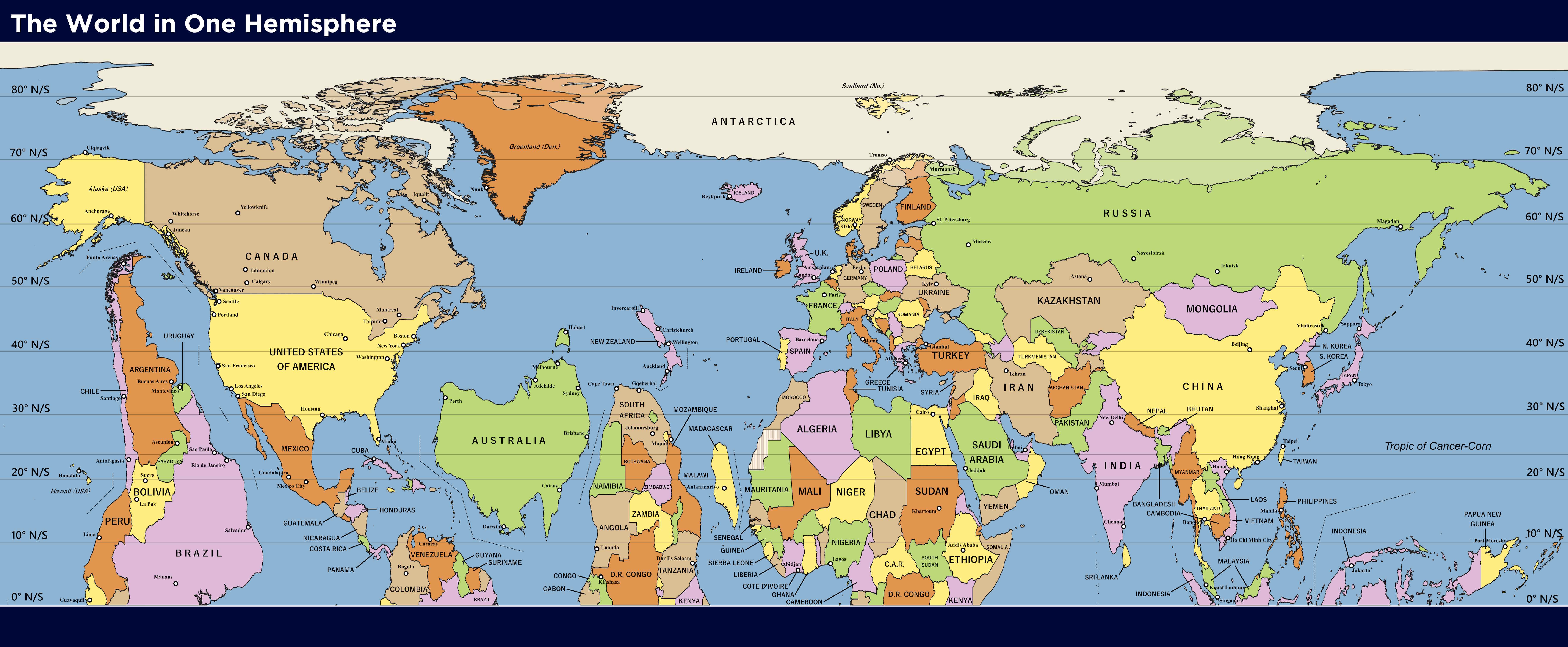 Southern Hemisphere Countries Name List 
