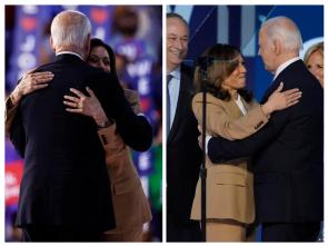 Biden passes the torch to Harris on first night of DNC