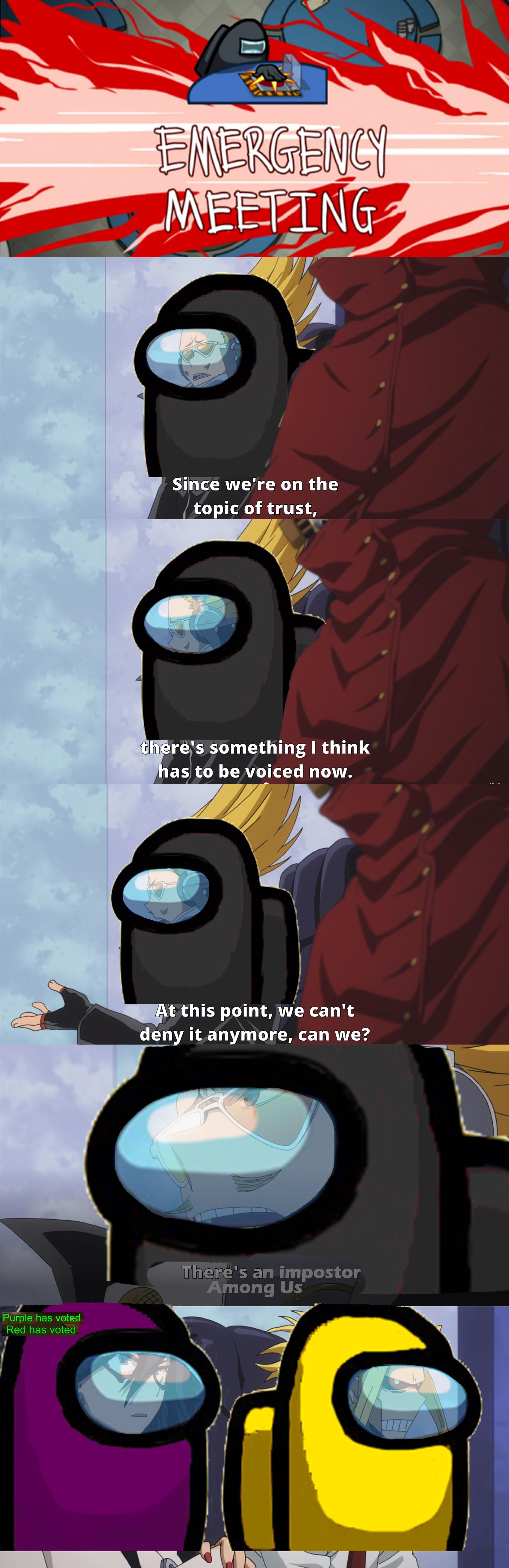 Among Us Emergency Meeting Meme This Whole Scene Is An Among Us Meeting Memes